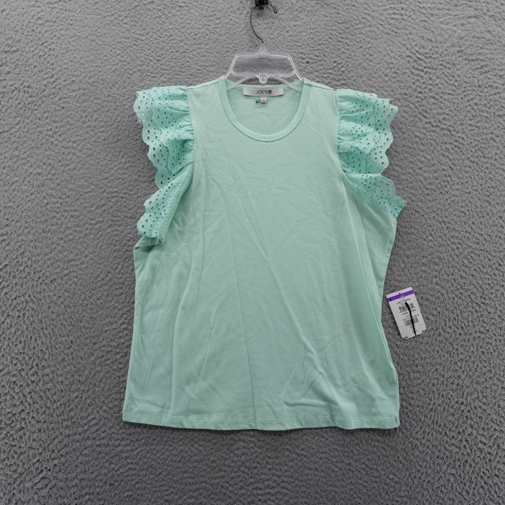 Joes Jeans Womens Mint‎ Green Eyelet Flutter Sleeve Top Size Small NEW